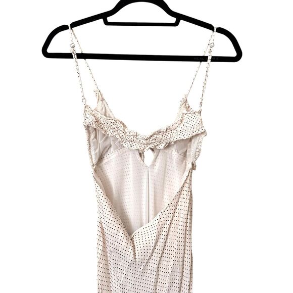 ZARA Polka Dot Open Back Maxi Dress White Small - Picture 3 of 6